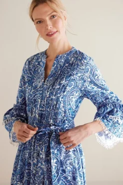 Soft Surroundings Dresses|Adeline Short Dress SpringPaisleyChambray