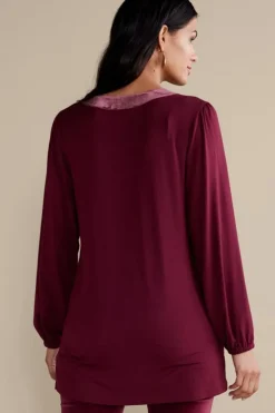 Soft Surroundings Tops|Adornment Top Cabernet