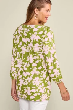 Soft Surroundings Tops|Tunics & Leggings|Ainsley Linen Blend Tunic InkBloomsGreen