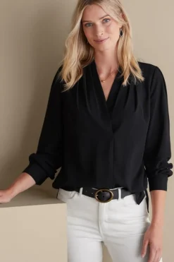 Soft Surroundings Tops|Akira Blouse