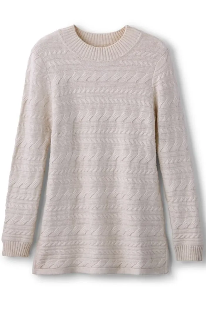 Soft Surroundings Tops|Sweaters & Cardigans|Alena Cable Sweater Tunic