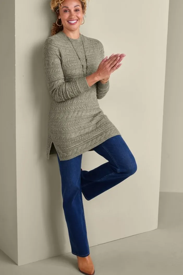 Soft Surroundings Tops|Sweaters & Cardigans|Alena Cable Sweater Tunic