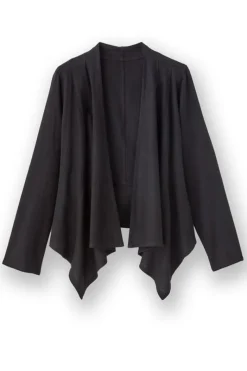 Soft Surroundings Tops|Toppers|Alicante Linen Blend Topper Black