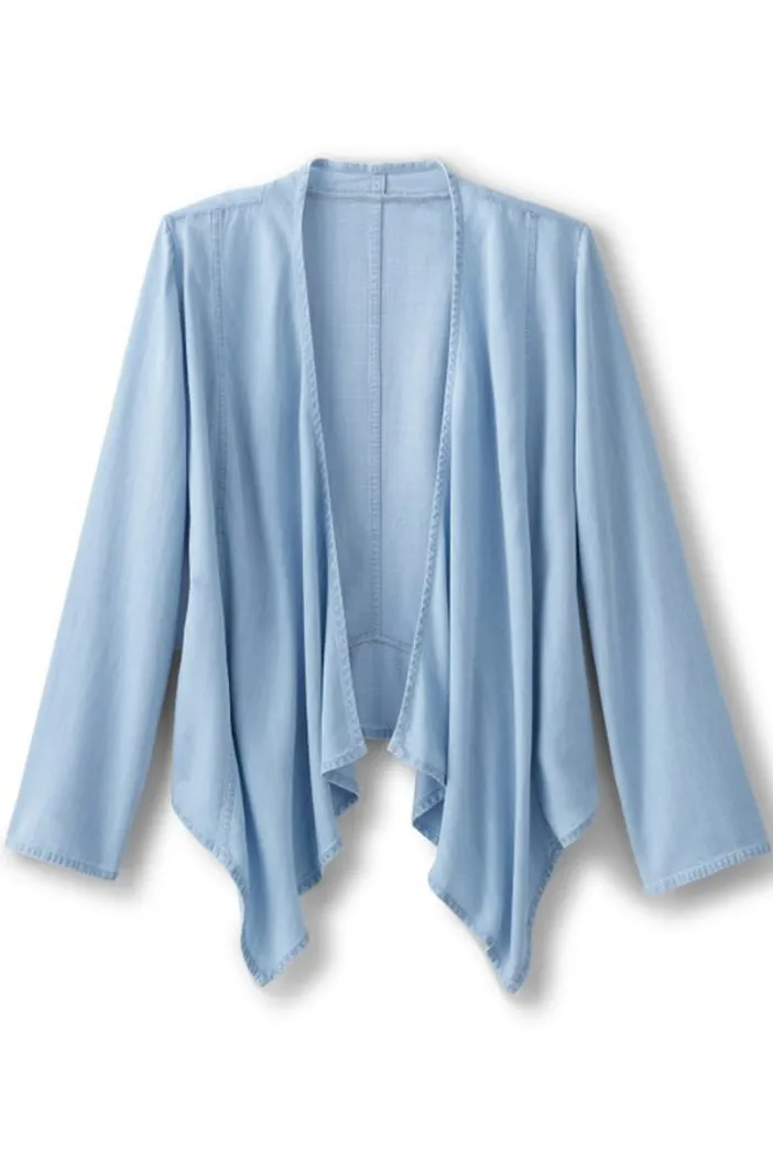 Soft Surroundings Toppers|Jackets & Coats|Alicante Tencel™ Topper LightChambray