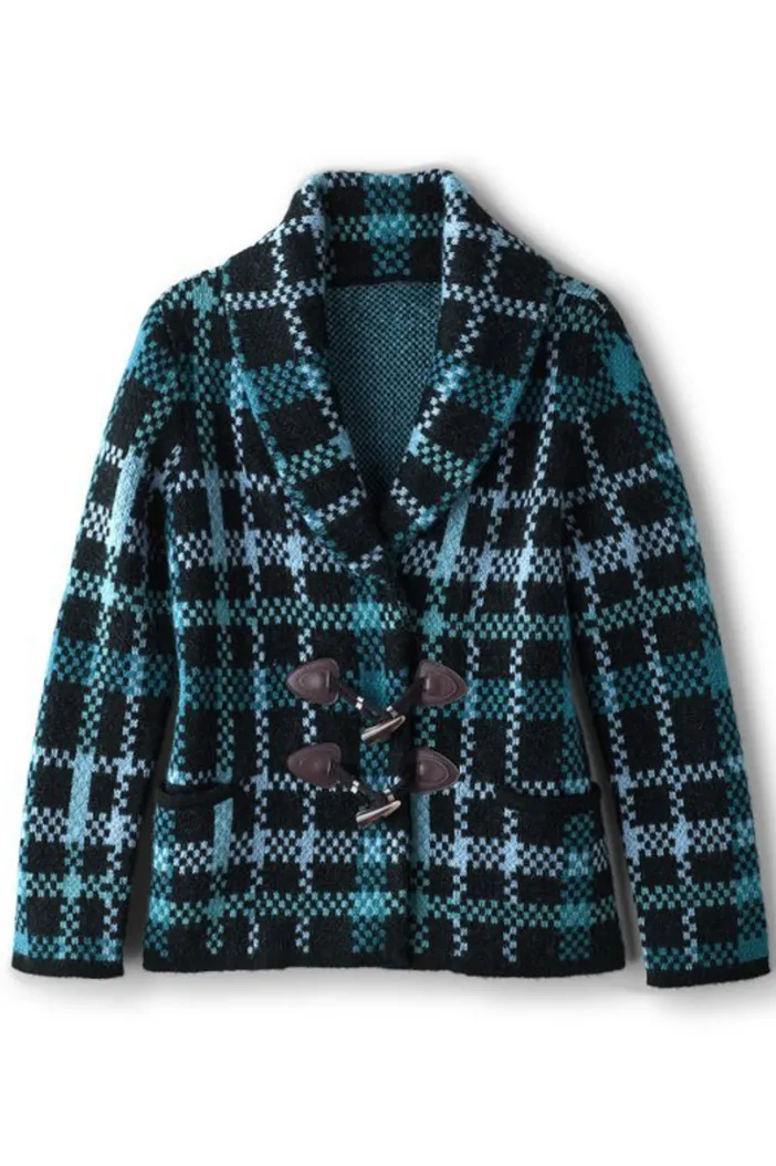 Soft Surroundings Tops|Sweaters & Cardigans|Alpine Plaid Sweater Coat NaturallyFallPlaid