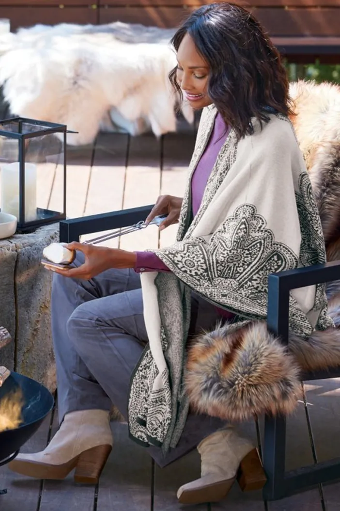 Soft Surroundings Scarves & Wraps|Amedeo Wrap Ecru