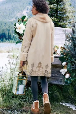 Soft Surroundings Jackets & Coats|Anastasia Faux Shearling Coat Cream