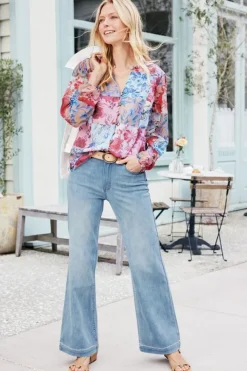 Soft Surroundings Tops|Anastasia Shirt ChrysanthemumFloral