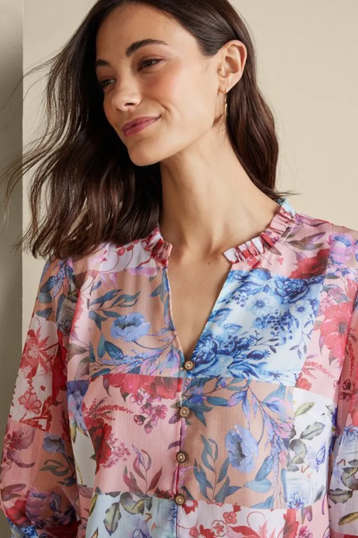 Soft Surroundings Tops|Anastasia Shirt ChrysanthemumFloral