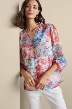 Soft Surroundings Tops|Anastasia Shirt ChrysanthemumFloral