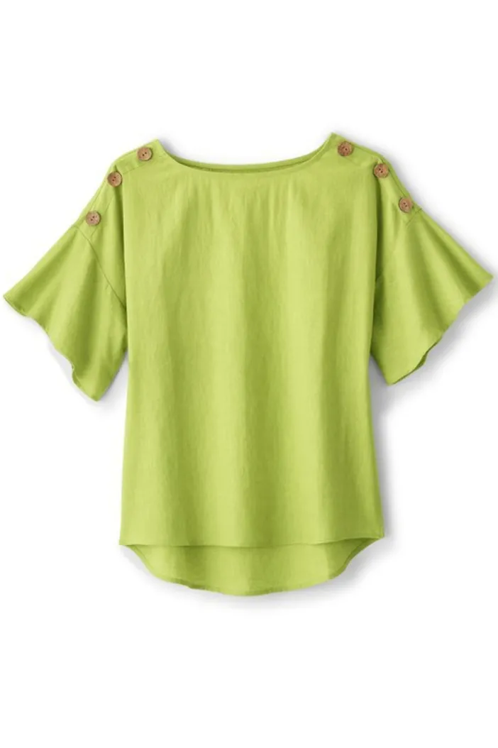 Soft Surroundings Tops|Andrea Linen Blend Pullover