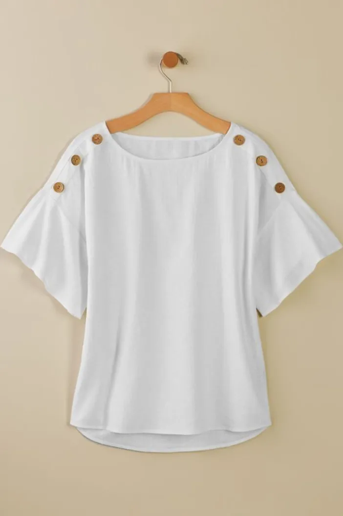 Soft Surroundings Tops|Andrea Linen Blend Pullover
