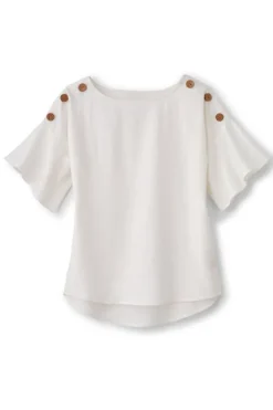 Soft Surroundings Tops|Andrea Linen Blend Pullover