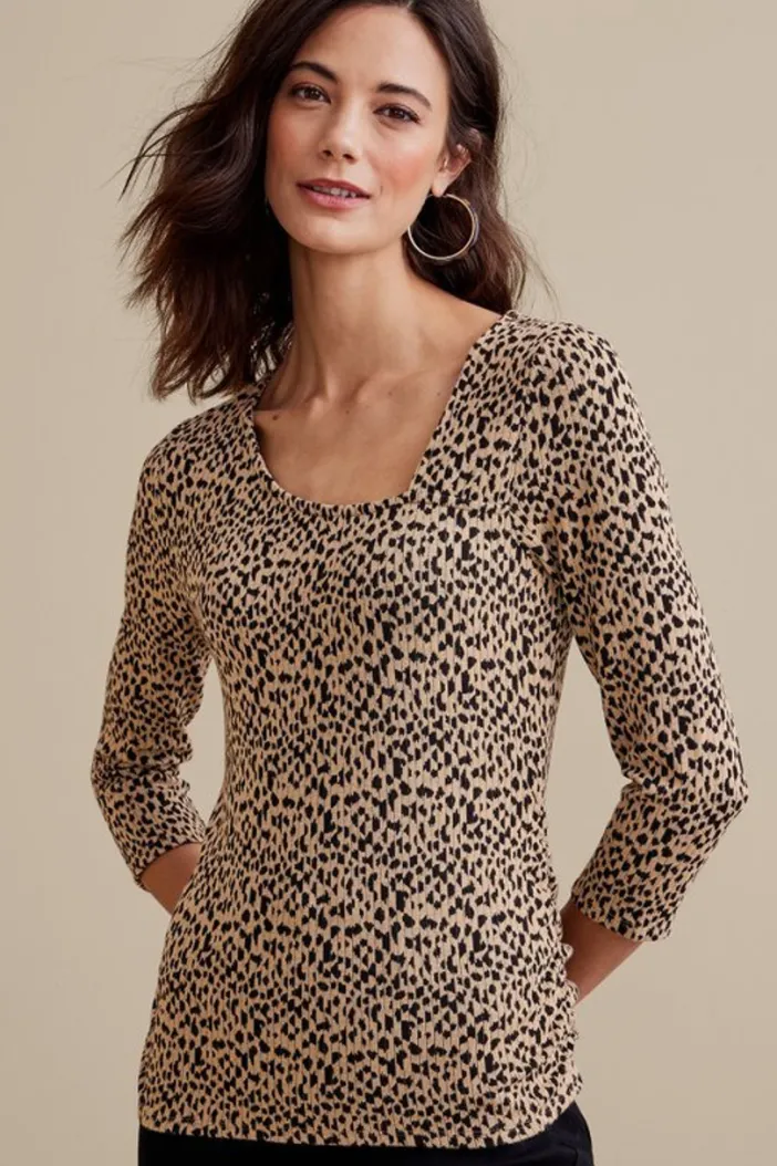 Soft Surroundings Tops|Anesha Top Leopard