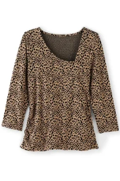Soft Surroundings Tops|Anesha Top Leopard