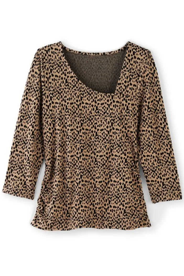 Soft Surroundings Tops|Anesha Top Leopard