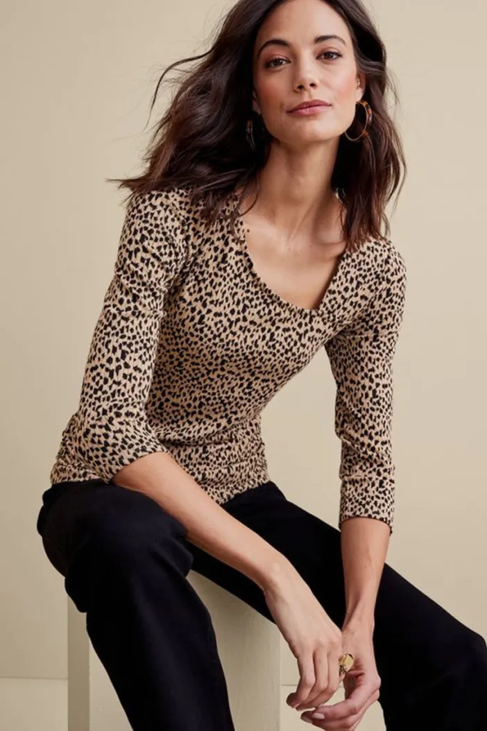 Soft Surroundings Tops|Anesha Top Leopard