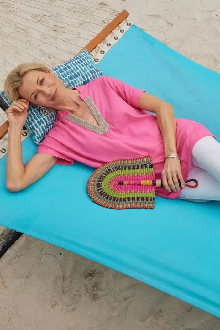 Soft Surroundings Tops|Tunics & Leggings|Annalise Linen Blend Tunic AzaleaPink