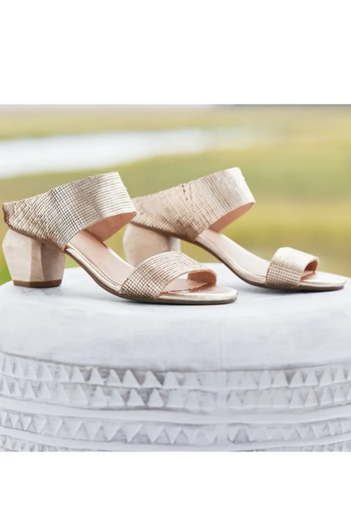 Soft Surroundings Shoes|Antelope Amelia Textured Sandal Gold