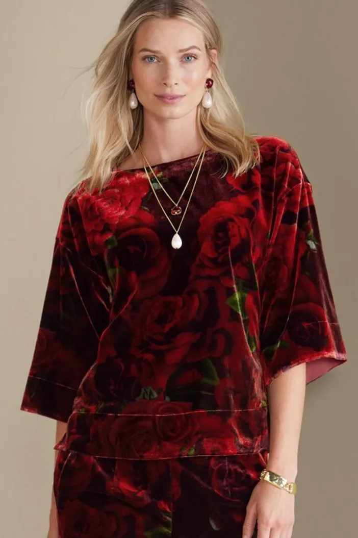 Soft Surroundings Tops|Aria Velvet Top