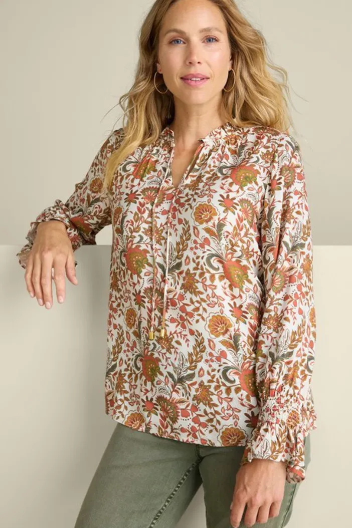 Soft Surroundings Tops|Asha Long Sleeve Top AutumnalGarden