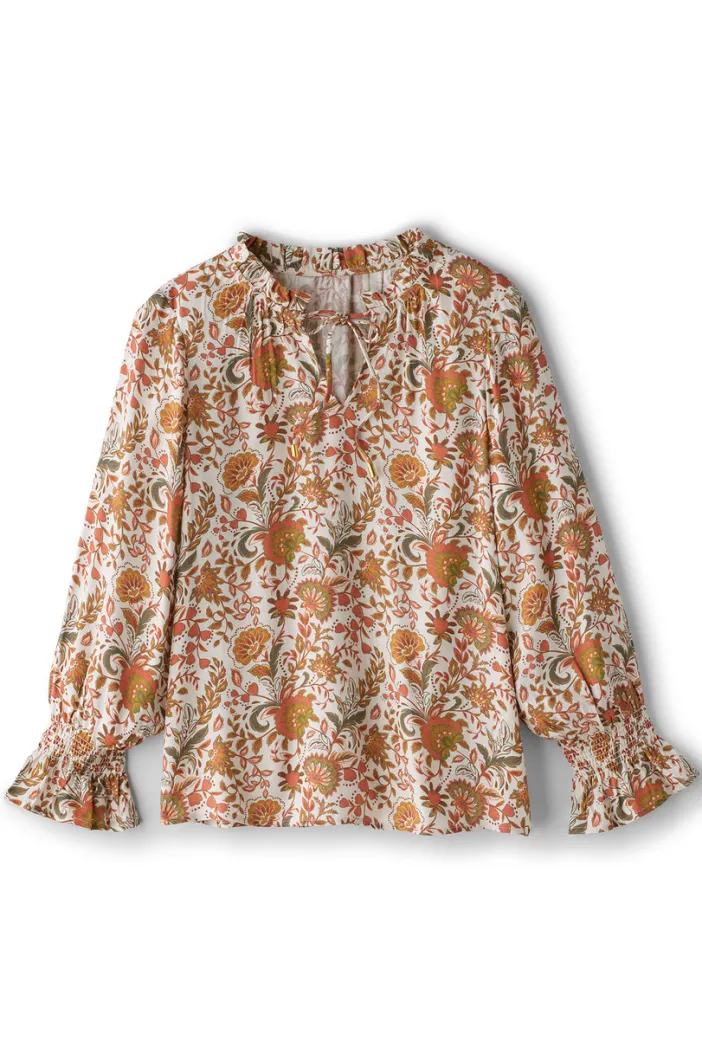 Soft Surroundings Tops|Asha Long Sleeve Top AutumnalGarden