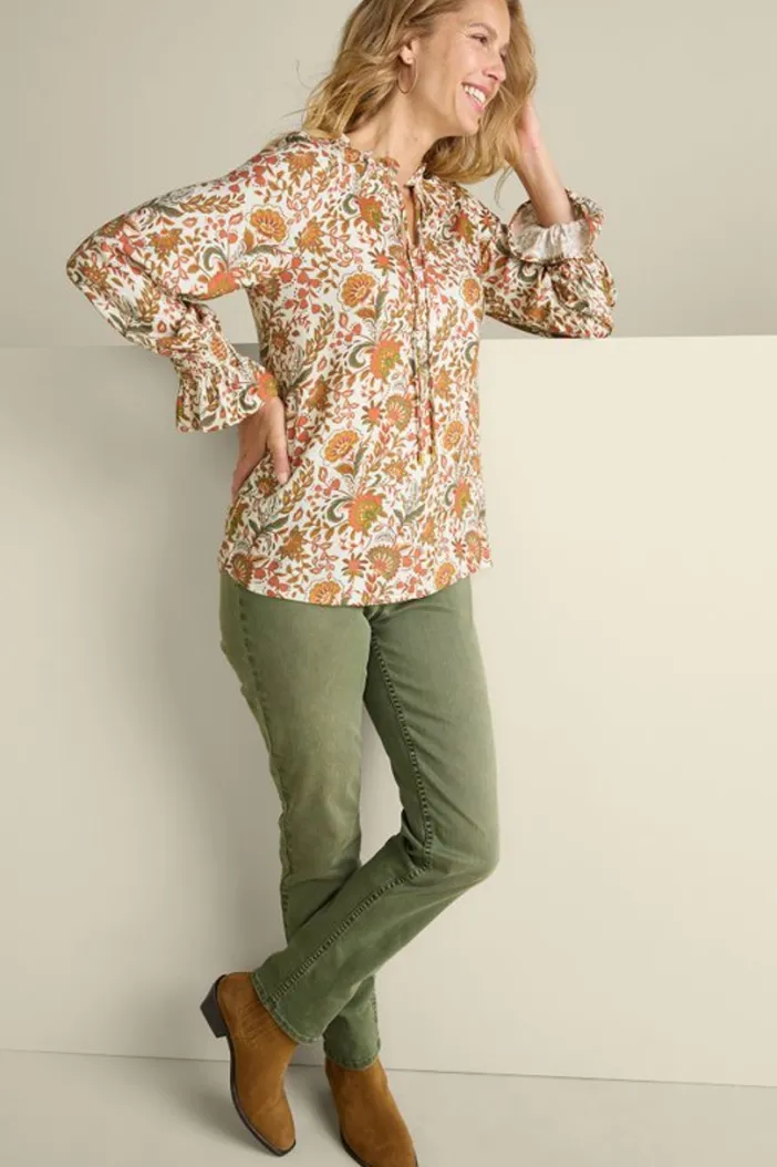 Soft Surroundings Tops|Asha Long Sleeve Top AutumnalGarden