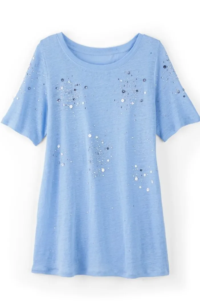Soft Surroundings Tops|Astra Linen Tee