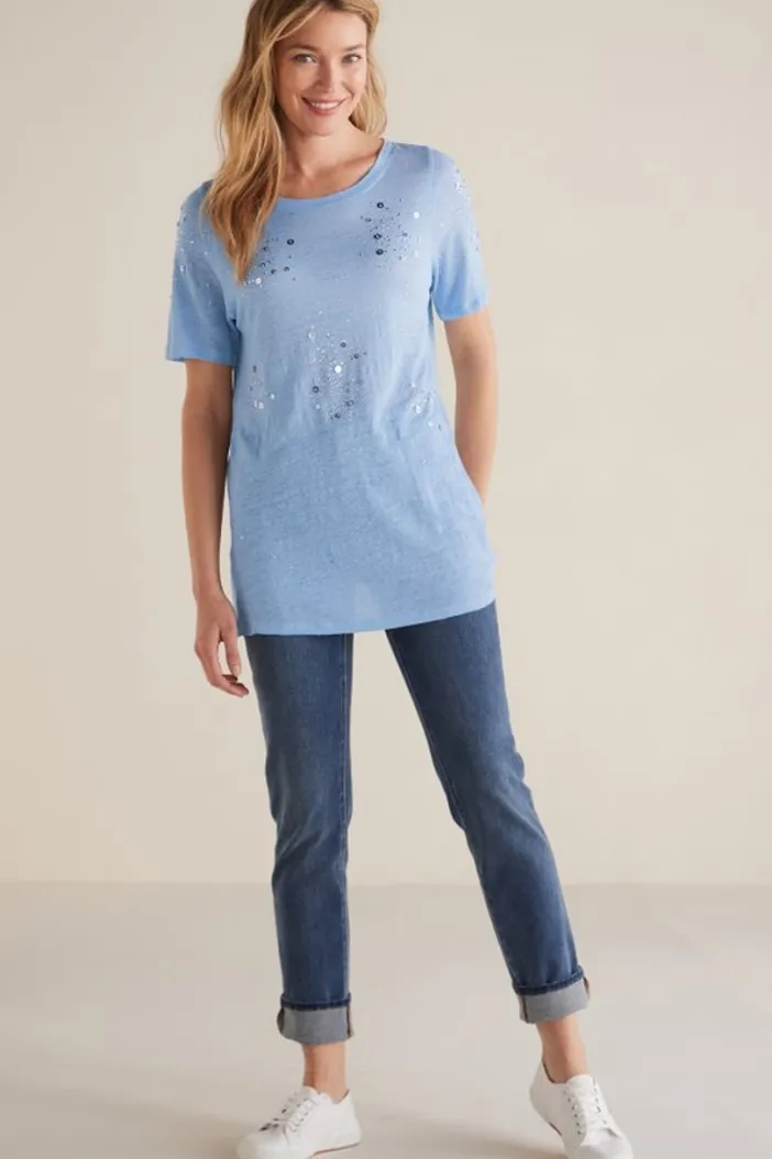 Soft Surroundings Tops|Astra Linen Tee