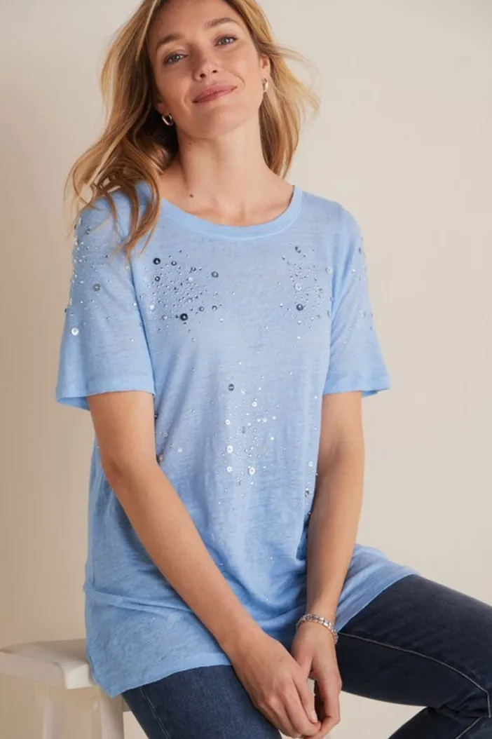 Soft Surroundings Tops|Astra Linen Tee