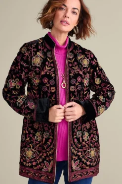 Soft Surroundings Jackets & Coats|Astrid Velvet Jacket Black