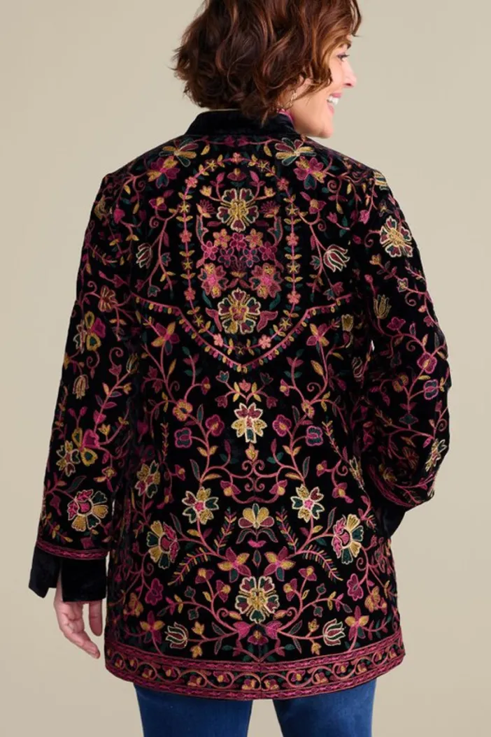 Soft Surroundings Jackets & Coats|Astrid Velvet Jacket Black