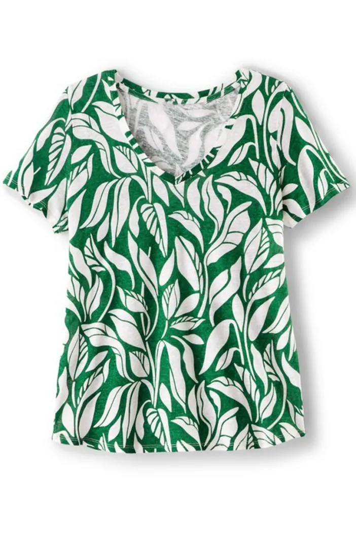 Soft Surroundings Tops|Aubrey Linen Slub Tee