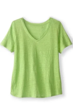 Soft Surroundings Tops|Aubrey Linen Slub Tee