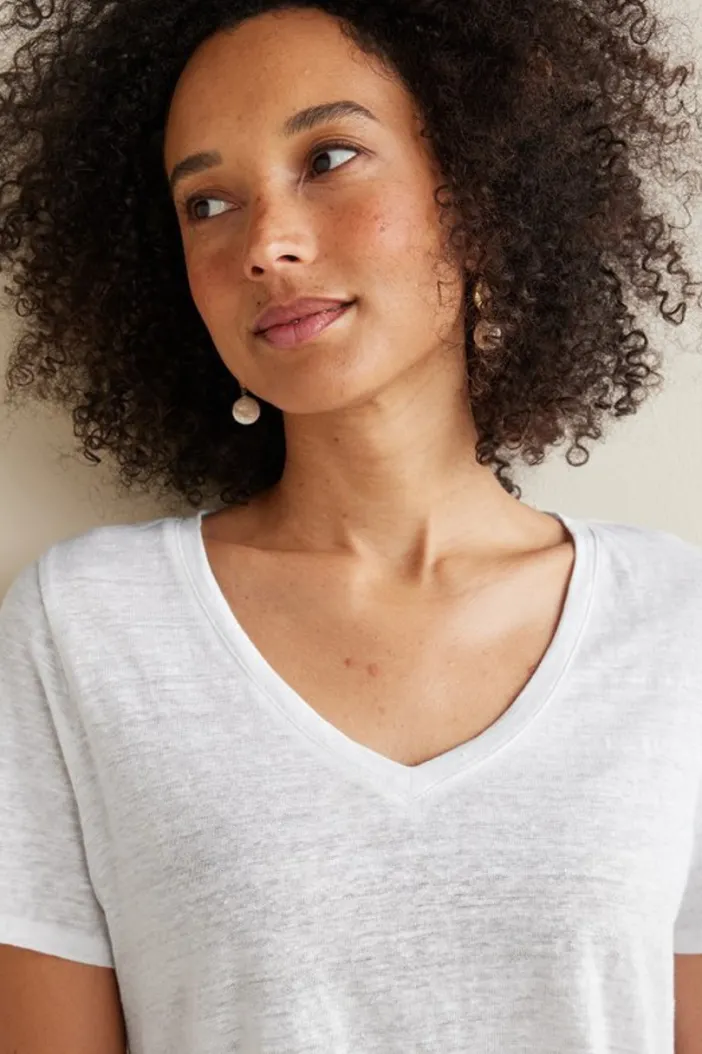 Soft Surroundings Tops|Aubrey Linen Slub Tee