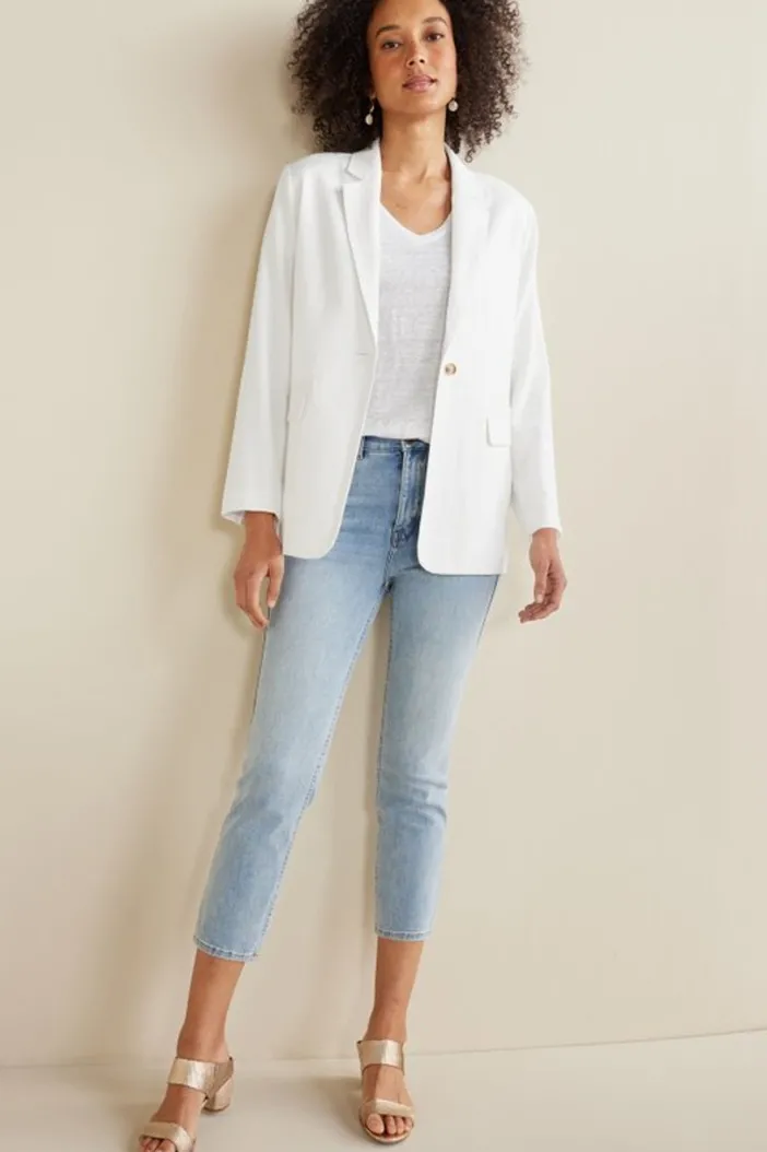 Soft Surroundings Tops|Aubrey Linen Slub Tee
