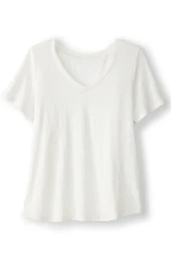 Soft Surroundings Tops|Aubrey Linen Slub Tee