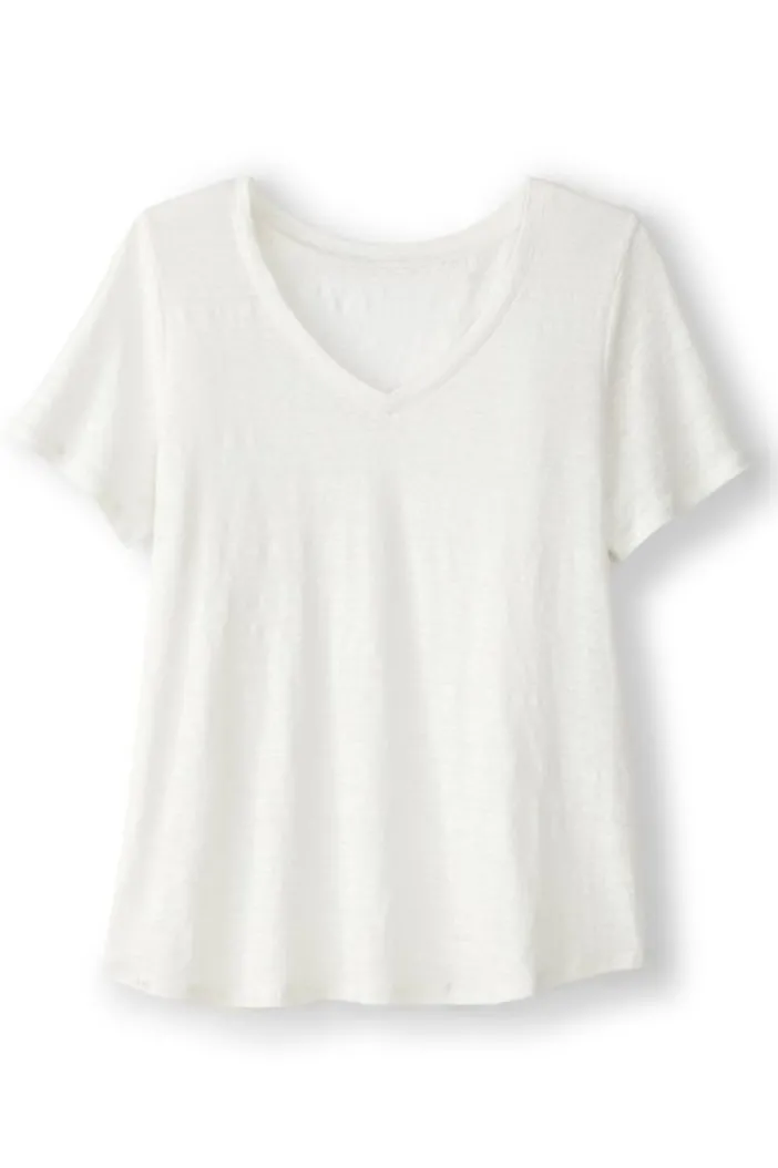 Soft Surroundings Tops|Aubrey Linen Slub Tee