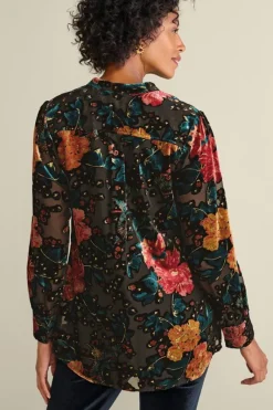 Soft Surroundings Tops|Autumn Velvet Tunic BlackMulti