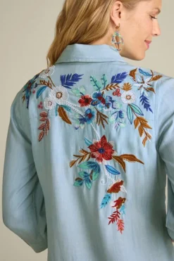 Soft Surroundings Tops|Tunics & Leggings|Aveline Tencel™ Tunic LightChambray