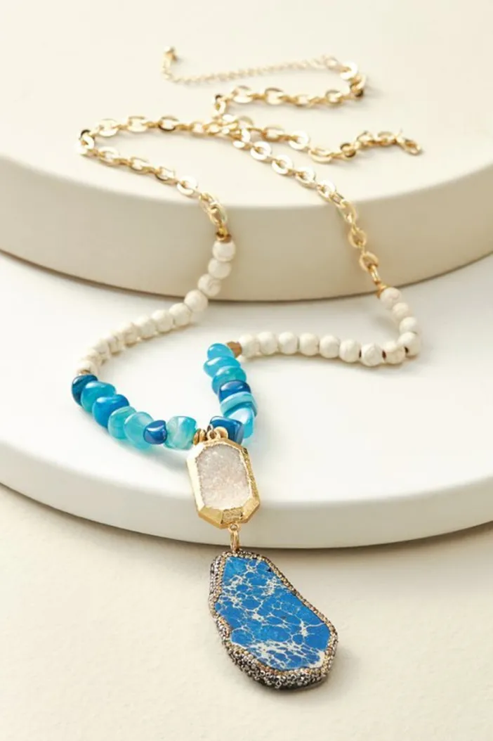 Soft Surroundings Jewelry|Necklaces|Aviana Reversible Pendant Necklace BlueLapis