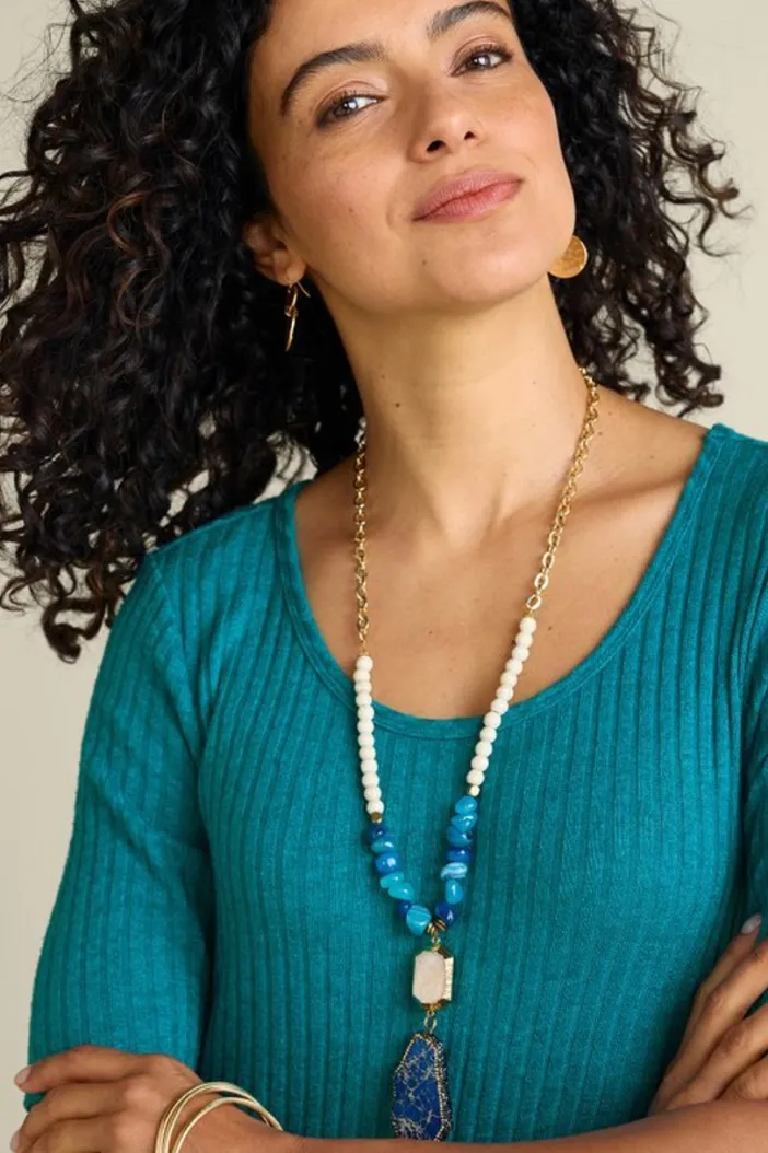Soft Surroundings Jewelry|Necklaces|Aviana Reversible Pendant Necklace BlueLapis