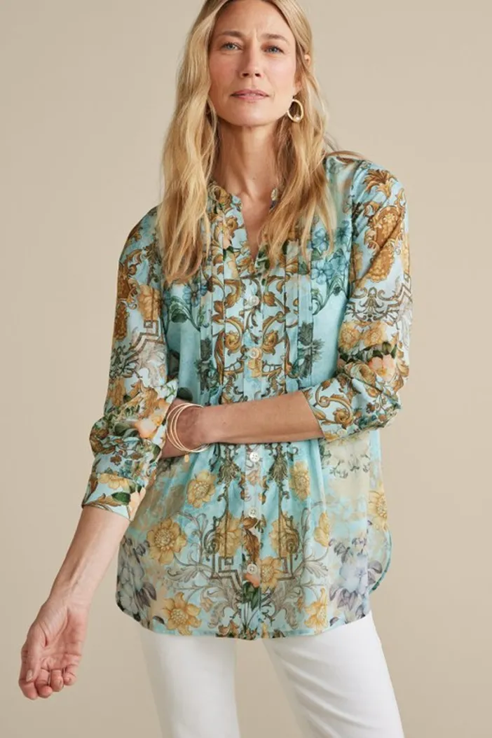 Soft Surroundings Tops|Baroque Top & Cami