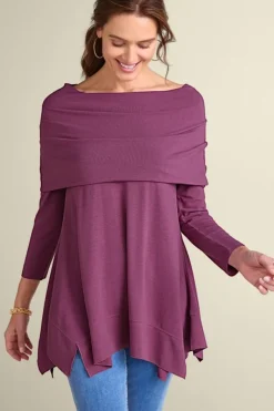 Soft Surroundings Tops|B'call Knit Tunic Damson