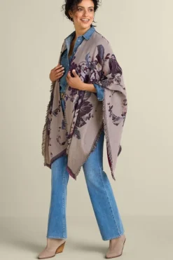 Soft Surroundings Toppers|Jackets & Coats|Beatrix Floral Wrap MidnightMulti