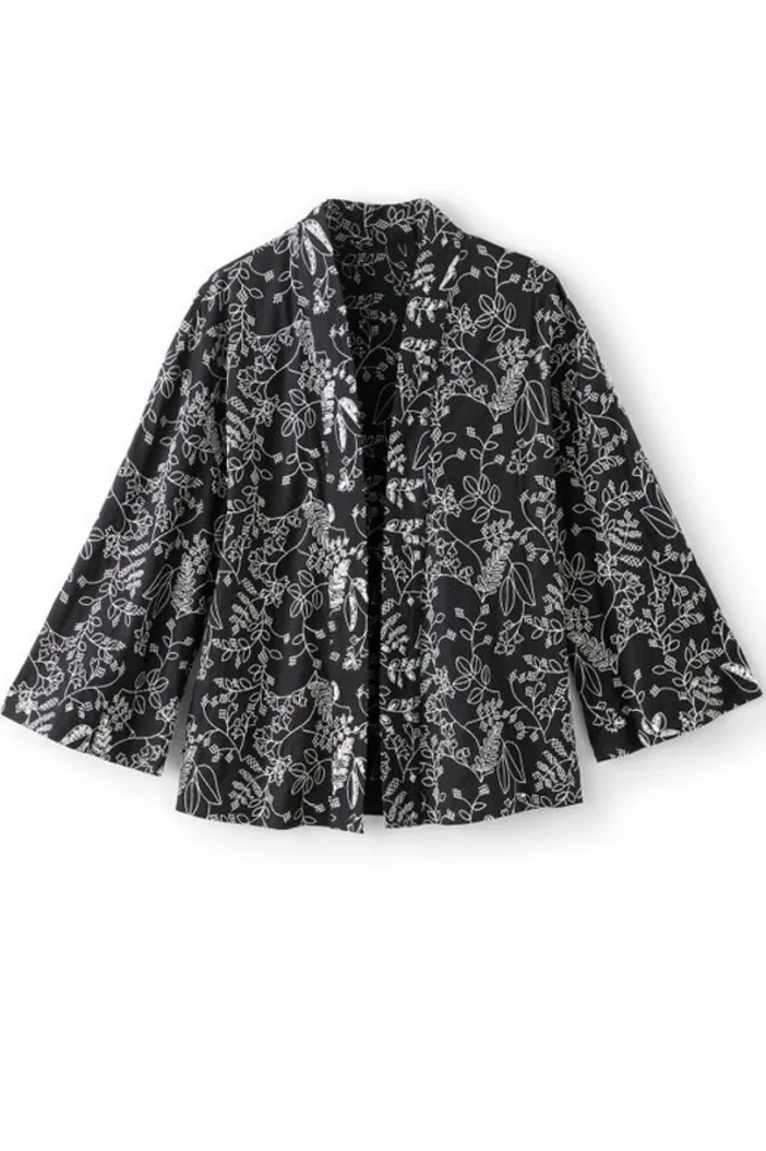Soft Surroundings Toppers|Jackets & Coats|Beatrix Topper Black