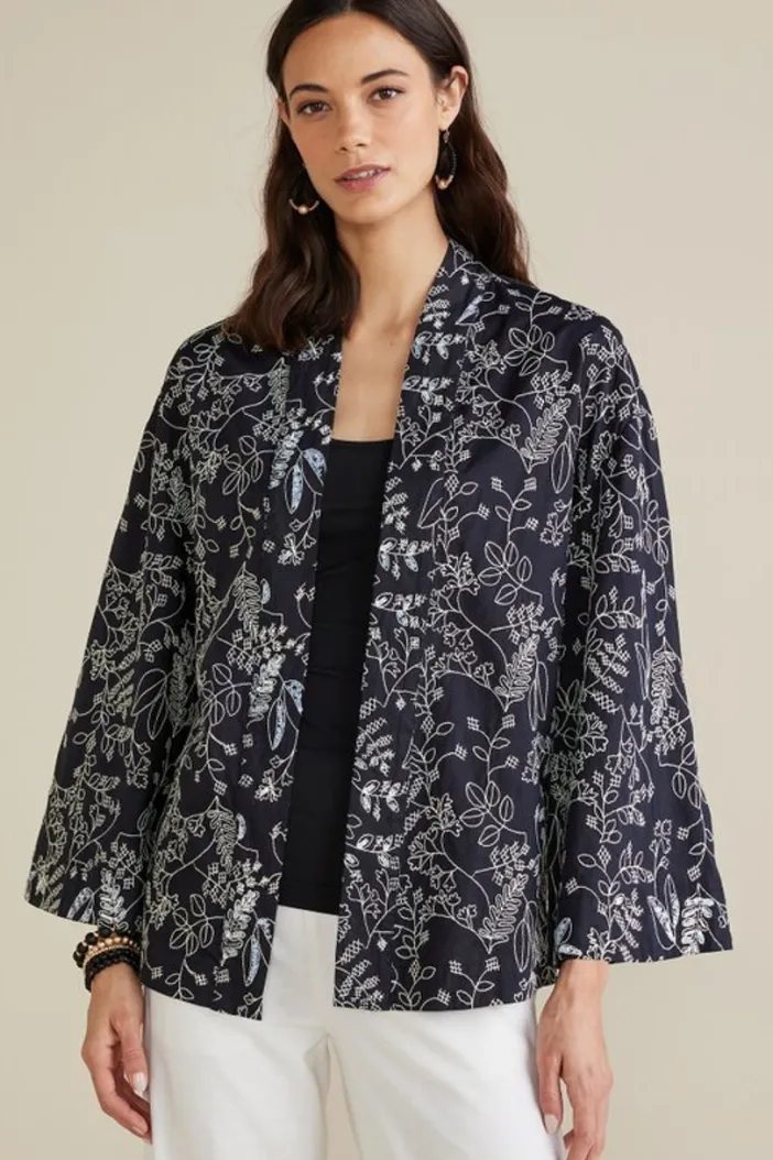 Soft Surroundings Toppers|Jackets & Coats|Beatrix Topper Black