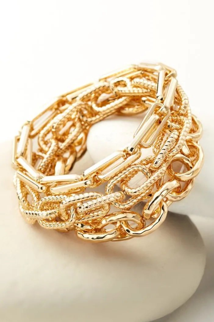 Soft Surroundings Jewelry|Bracelets|Bella Links Bracelet Set Gold