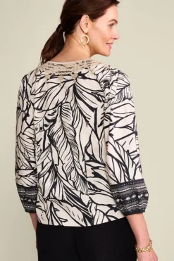 Soft Surroundings Tops|Bellamy Top PaoloPalm/OsascoBorder