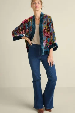 Soft Surroundings Toppers|Jackets & Coats|Bercy Velvet Topper RoseGardenBurnout
